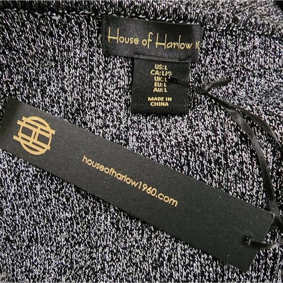 House of Harlow 1960 metallic Grey cutout Midi sweater dress size large new!!! - Picture 5 of 5